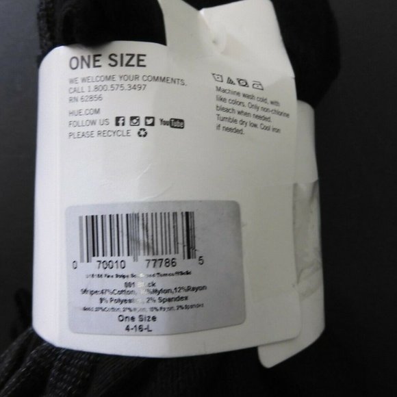 Hue Scalloped Turncuff Socks 4 Pairs Pack One Size Women's Fine Grey Stripe - Picture 3 of 3